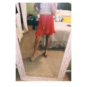 Red Wrap Skirt